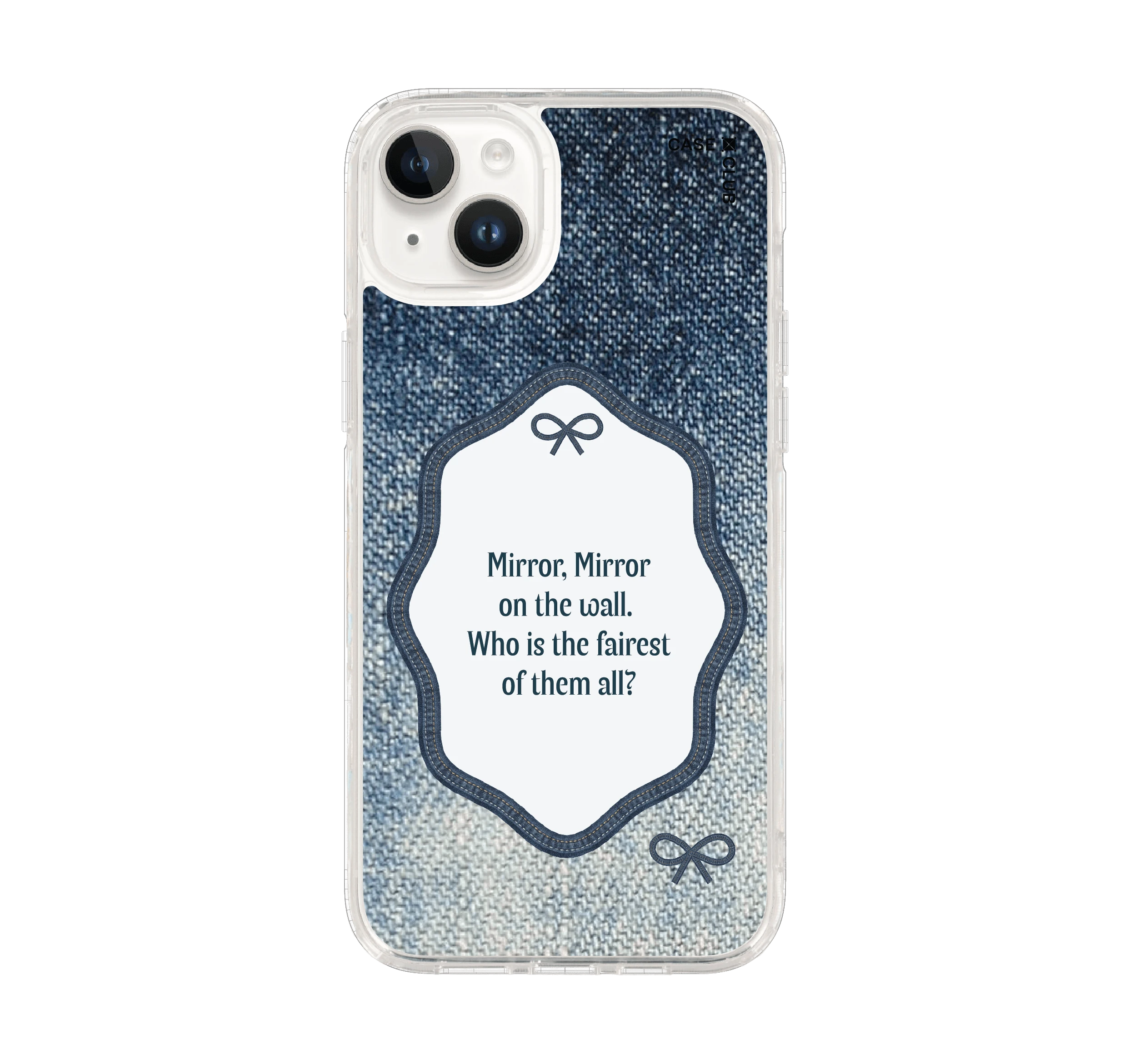 iphone 14 plus clear case mirror quotes